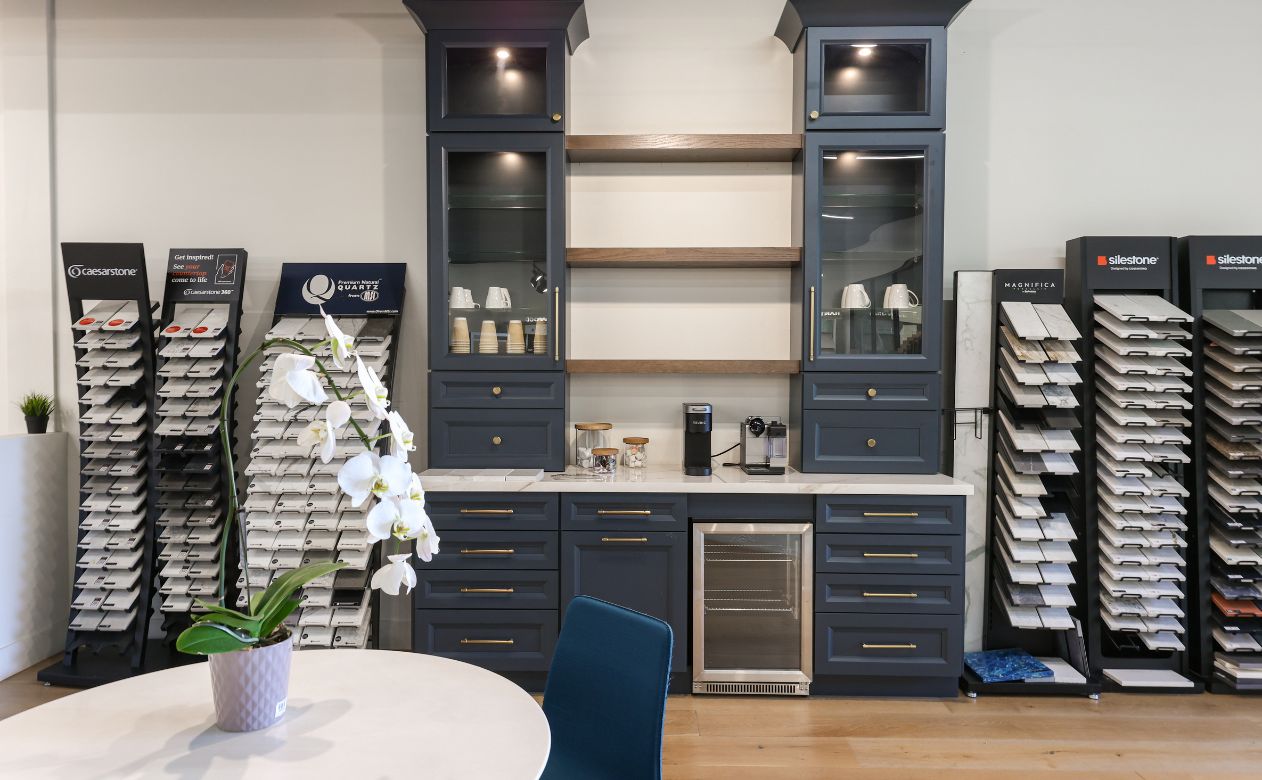 countertops display at Carpeteria Carpet One's Miramar Road San Diego showroom