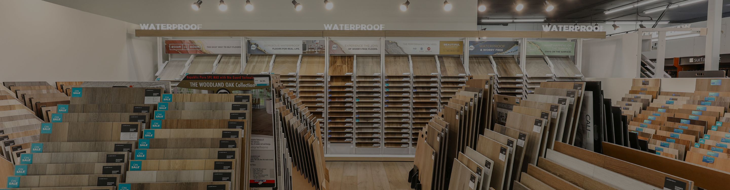 Carpeteria Carpet One's Miramar Road showroom interior displays